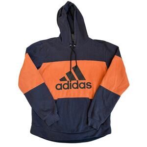 Adidas Navy/Orange, 2 Toned, Logo, Hoodie- M